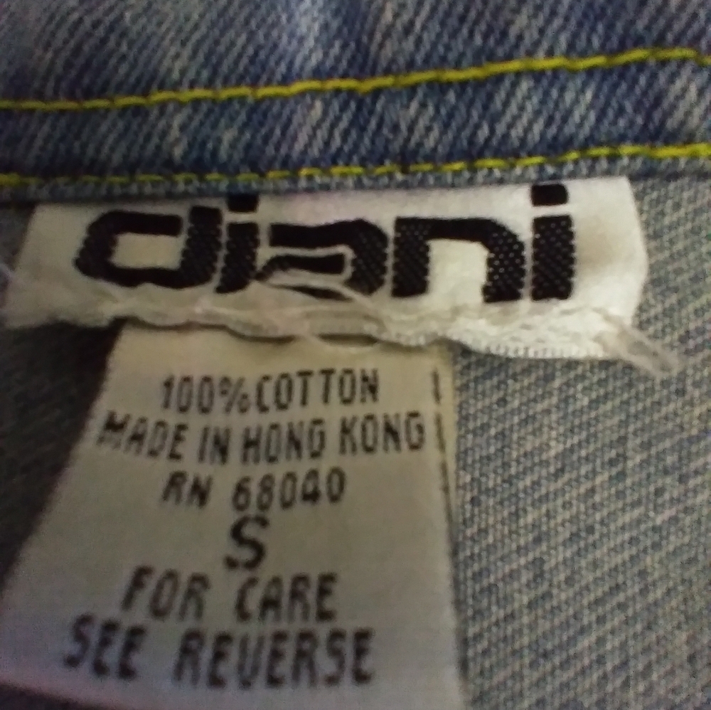 Diani sequins design jean  jacket size small baggy - Picture 9 of 12